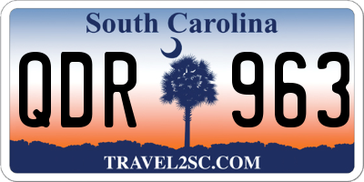 SC license plate QDR963