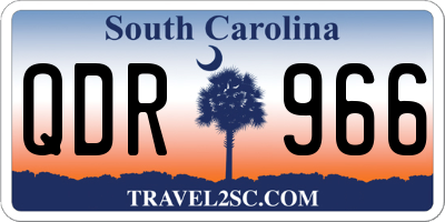 SC license plate QDR966