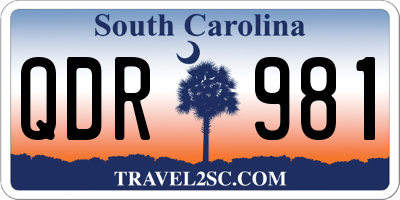 SC license plate QDR981