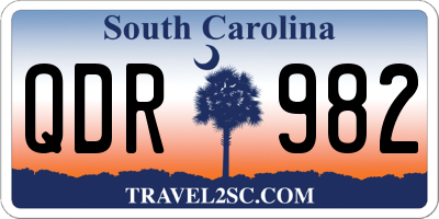 SC license plate QDR982