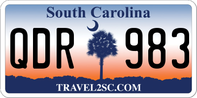 SC license plate QDR983