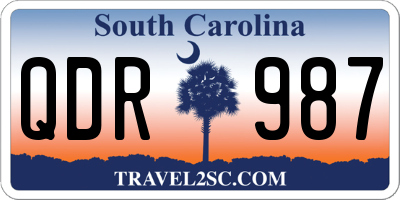 SC license plate QDR987