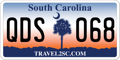 SC license plate QDS068