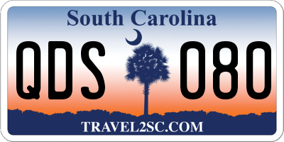 SC license plate QDS080