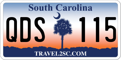 SC license plate QDS115