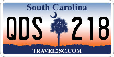 SC license plate QDS218