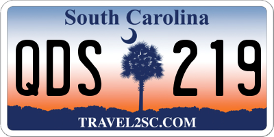 SC license plate QDS219