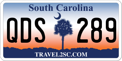 SC license plate QDS289