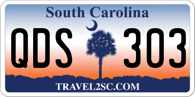 SC license plate QDS303