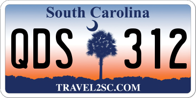 SC license plate QDS312
