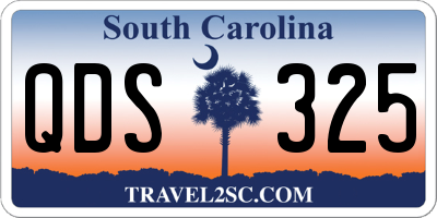 SC license plate QDS325