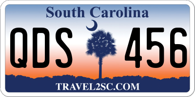 SC license plate QDS456