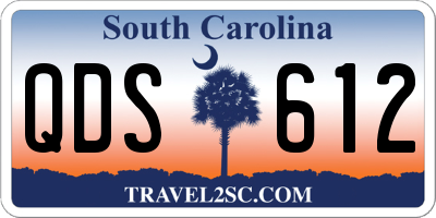 SC license plate QDS612