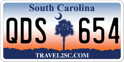 SC license plate QDS654