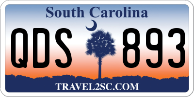 SC license plate QDS893