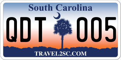 SC license plate QDT005