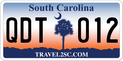 SC license plate QDT012