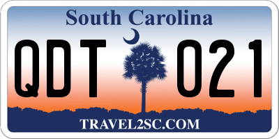 SC license plate QDT021