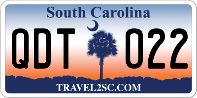 SC license plate QDT022