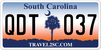 SC license plate QDT037