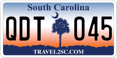 SC license plate QDT045