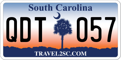 SC license plate QDT057