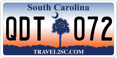 SC license plate QDT072