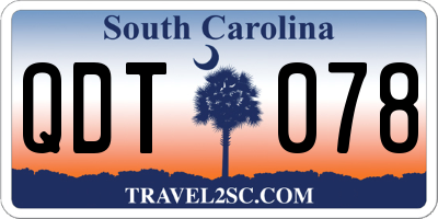 SC license plate QDT078