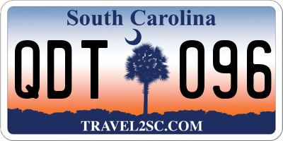 SC license plate QDT096