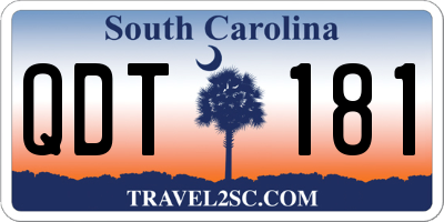 SC license plate QDT181