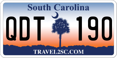 SC license plate QDT190