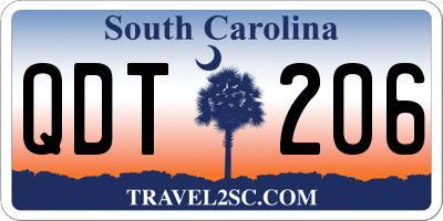 SC license plate QDT206