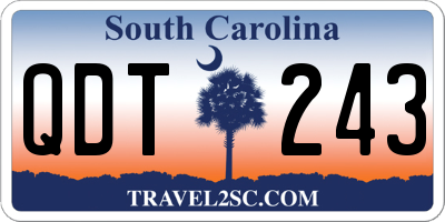 SC license plate QDT243
