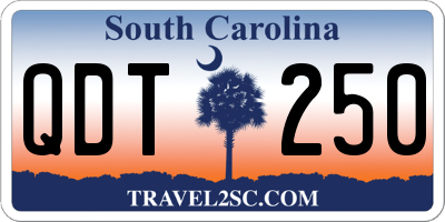 SC license plate QDT250