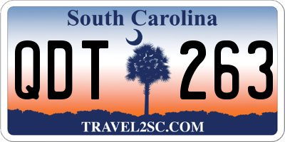 SC license plate QDT263