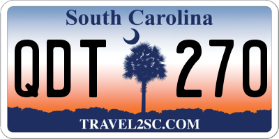 SC license plate QDT270