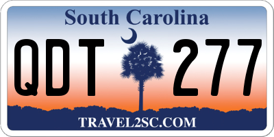 SC license plate QDT277