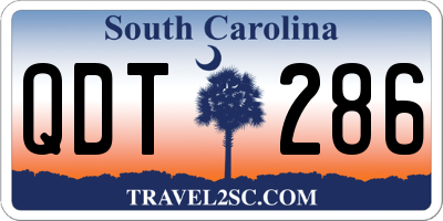 SC license plate QDT286