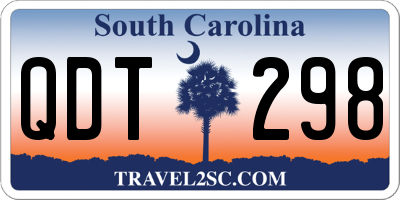 SC license plate QDT298