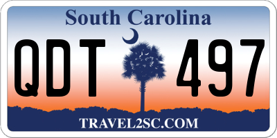 SC license plate QDT497