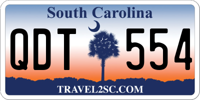 SC license plate QDT554