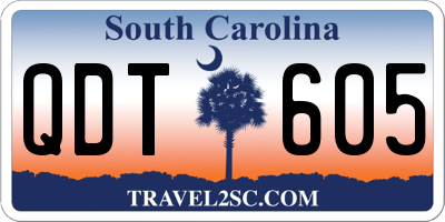 SC license plate QDT605