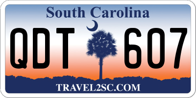 SC license plate QDT607