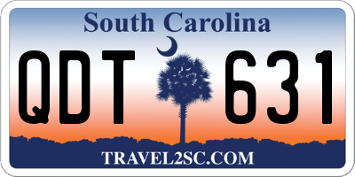SC license plate QDT631