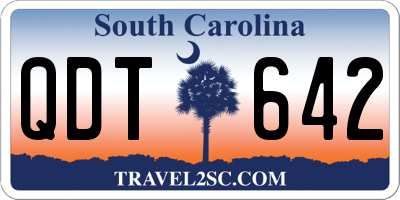 SC license plate QDT642