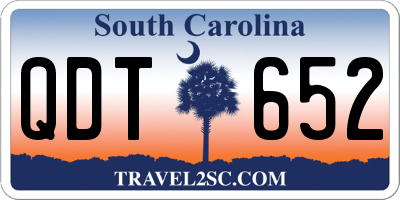 SC license plate QDT652