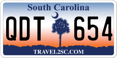 SC license plate QDT654