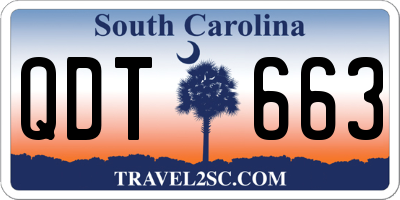 SC license plate QDT663