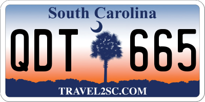 SC license plate QDT665