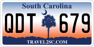 SC license plate QDT679